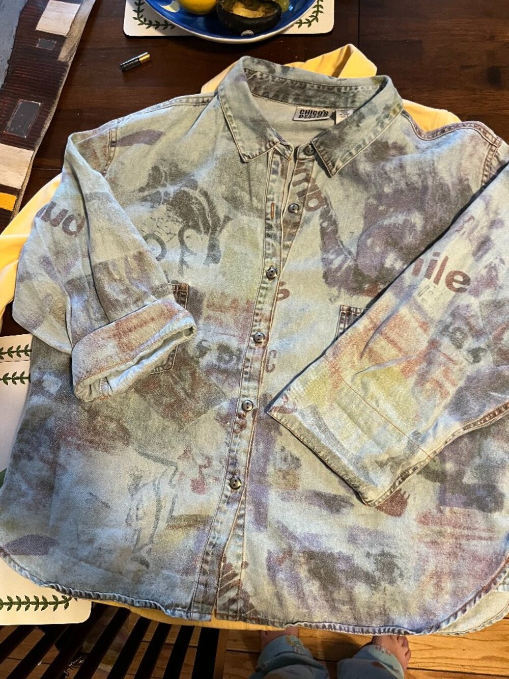 Chico's Sz 3 (XL) Lightweight denim shirt/jacket